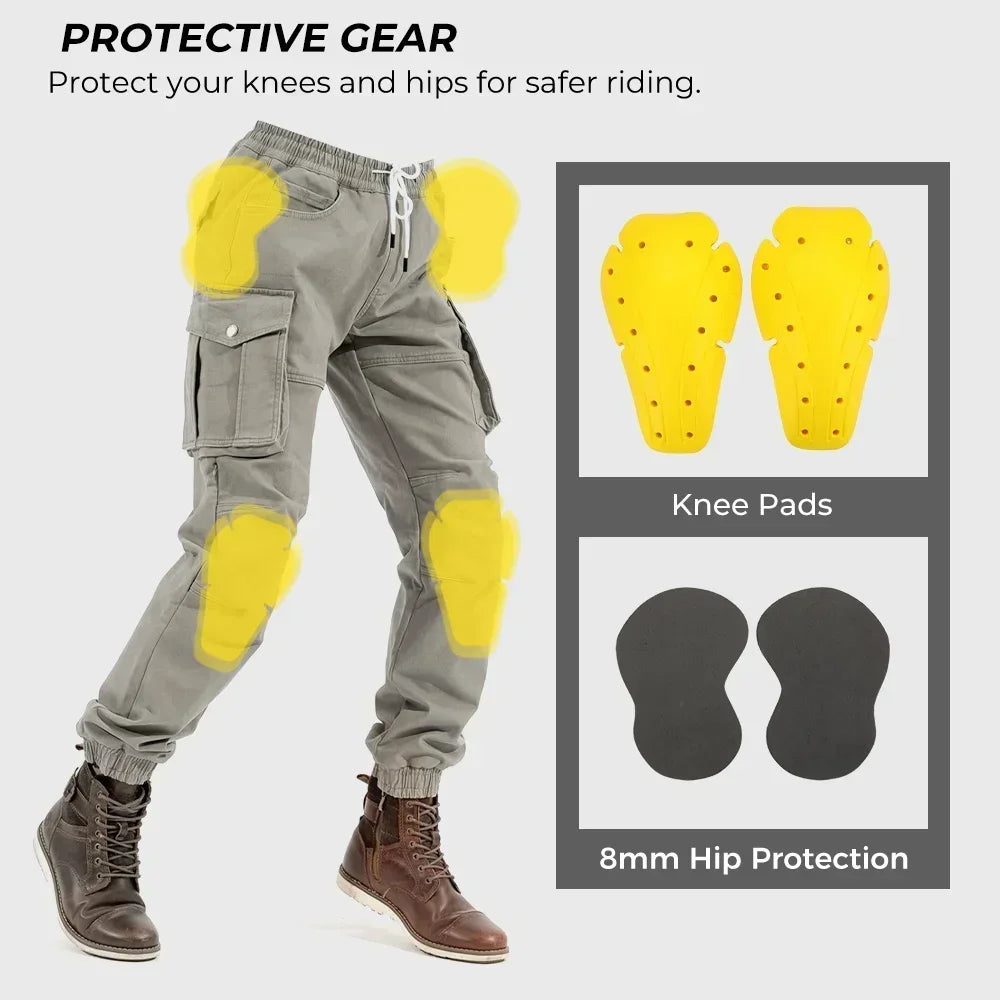 KEMITOUR Men's Motorcycle Riding Pants with Knee & Hip Guards Motorcycle Riding Pants Nixie
