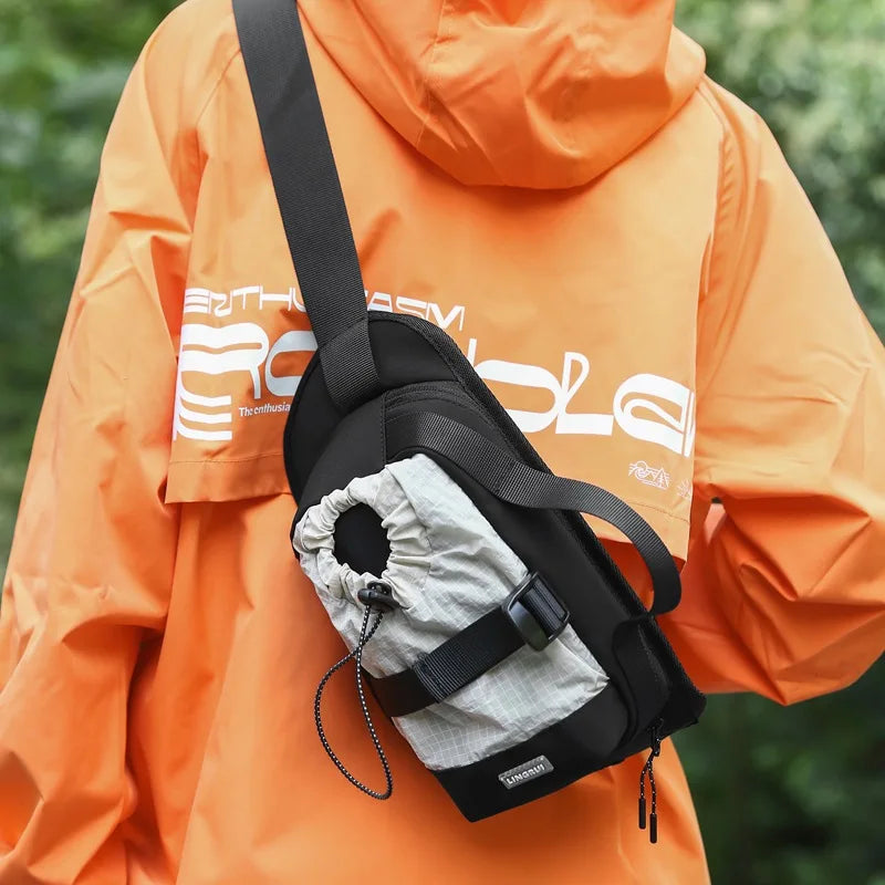 Japanese Workwear Nylon Crossbody Chest Bag – Men's Shoulder Bag Crossbody Chest Bag Nixie