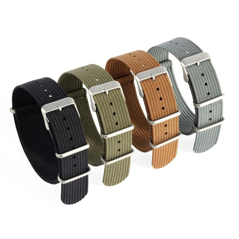 Vintage NATO Watch Band Quick Release Nylon Strap 14–22mm