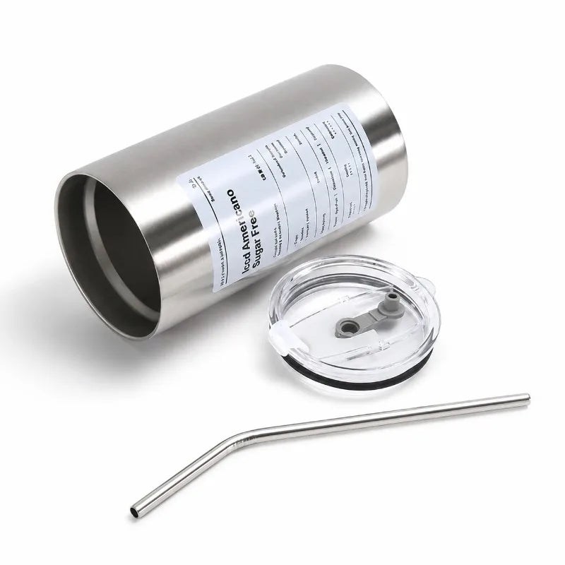304 Stainless Steel Insulated Tumbler with Straw 600ml