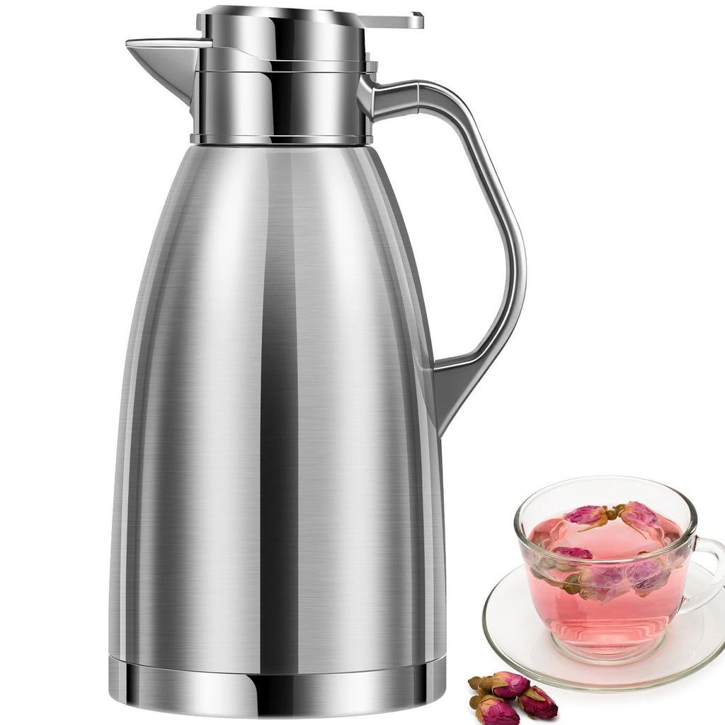 2.3L Vacuum Insulated Thermal Carafe – Stainless Steel Coffee Jug Thermal Carafe Nixie silver 1 2.3L