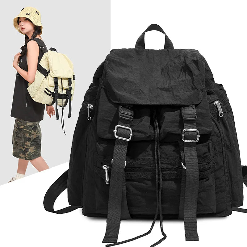 Lightweight Nylon Water-Repellent Backpack 20-35L Travel Bag Travel Backpack Nixie