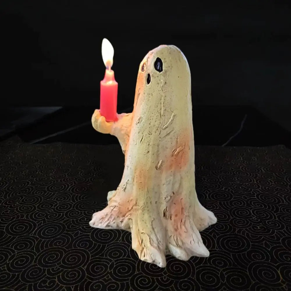 Halloween Ghost Figurine Resin Statue – Spooky Home Decor Halloween Resin Figurine Nixie