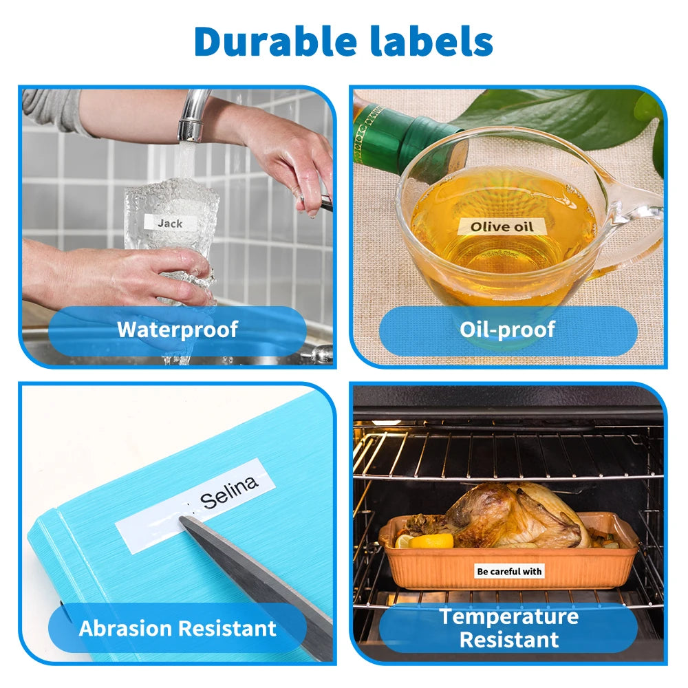 Labelife TZ Tape Compatible Brother P-Touch 6mm–18mm TZe Label Maker Tape Nixie