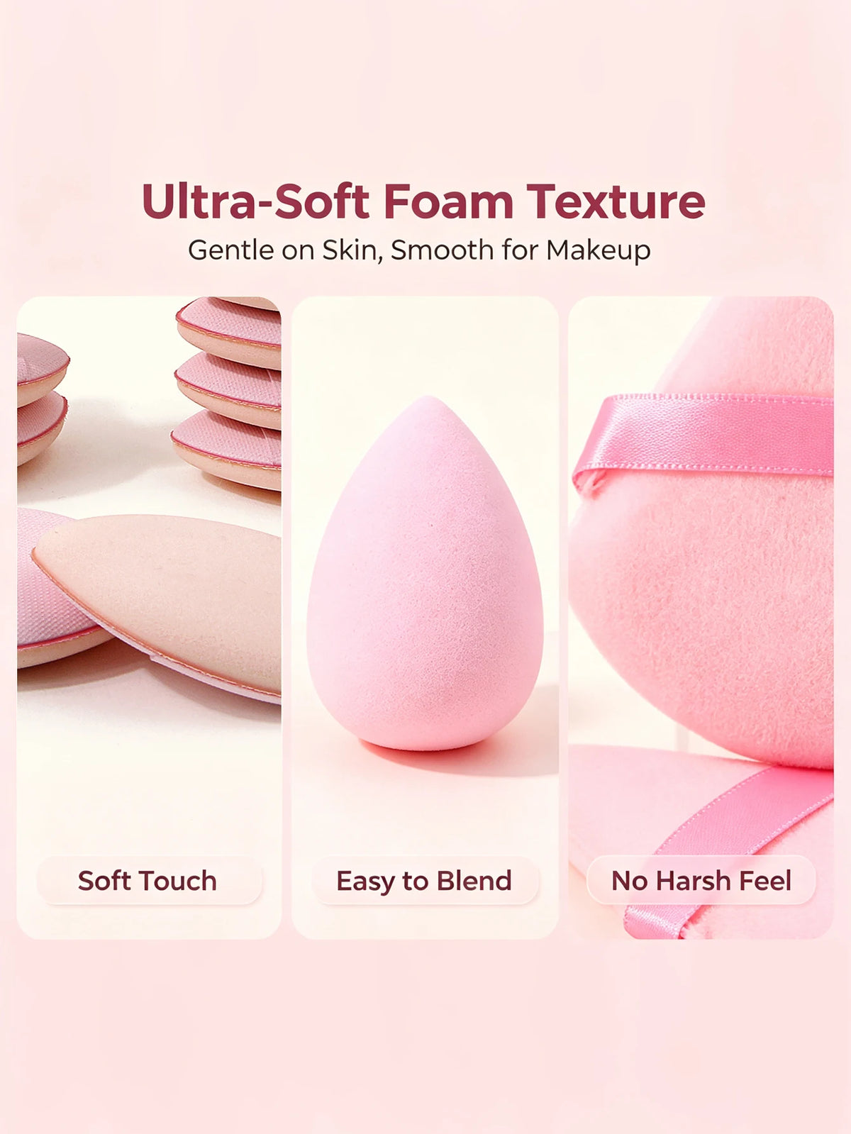 12-Piece Makeup Sponge Set – Puffs & Beauty Eggs for Travel Makeup Sponge Set Nixie
