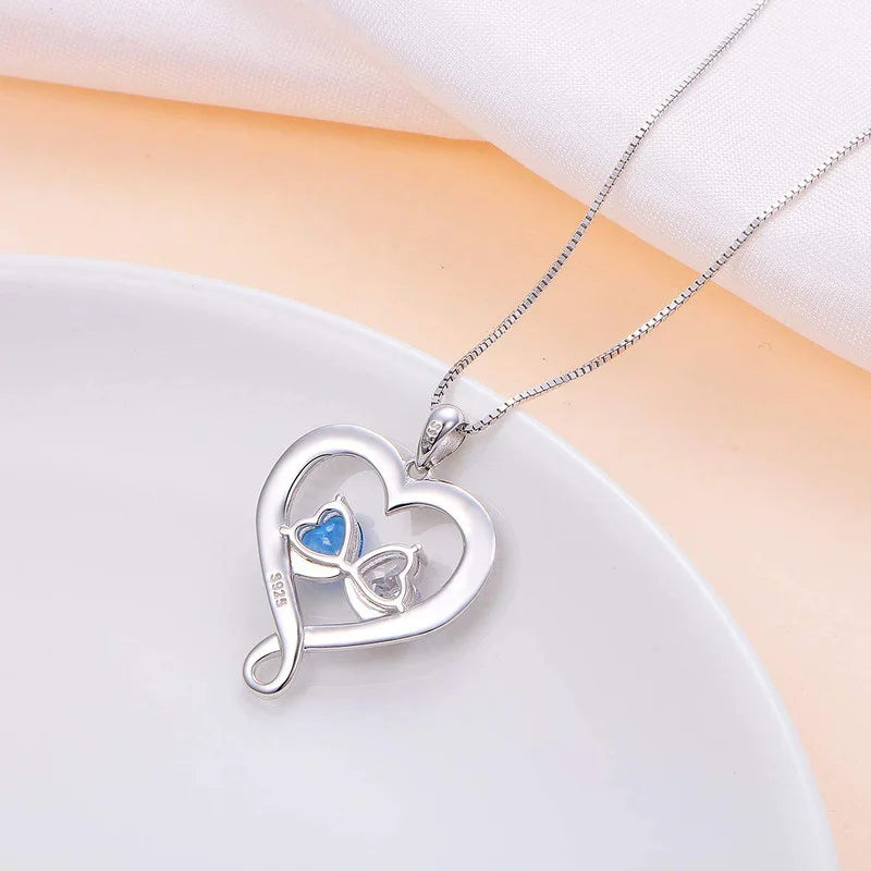 Silver Panda Bear Zircon Pendant Necklace – Women & Kids Gift Pendant Necklace Nixie