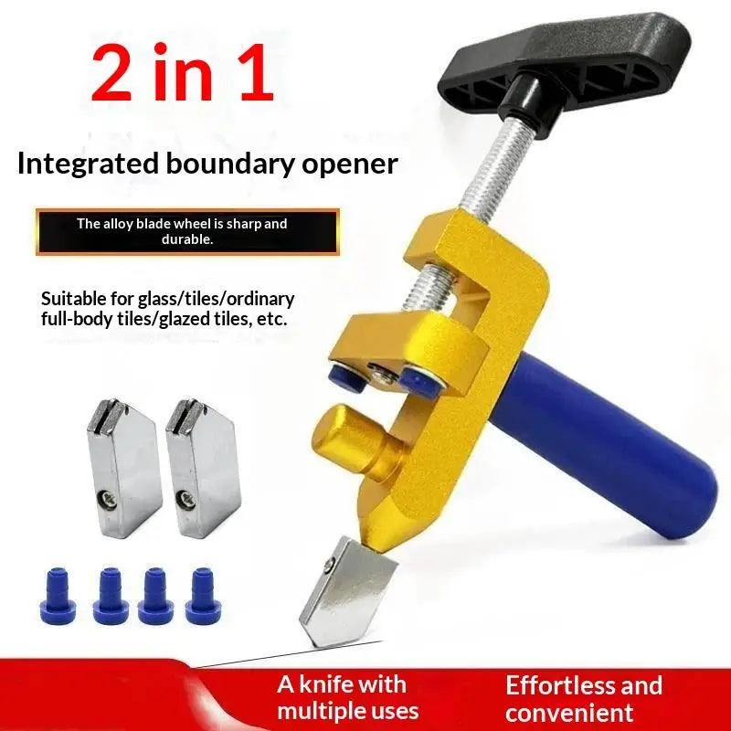 2-in-1 Glass & Ceramic Tile Cutter – Diamond Wheel & Breaker Tile Cutter Tool Nixie