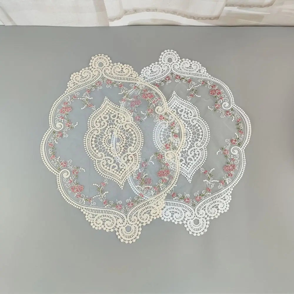 Lace Embroidered Cloth Coaster – Wedding & Home Table Décor Lace Table Coaster Nixie