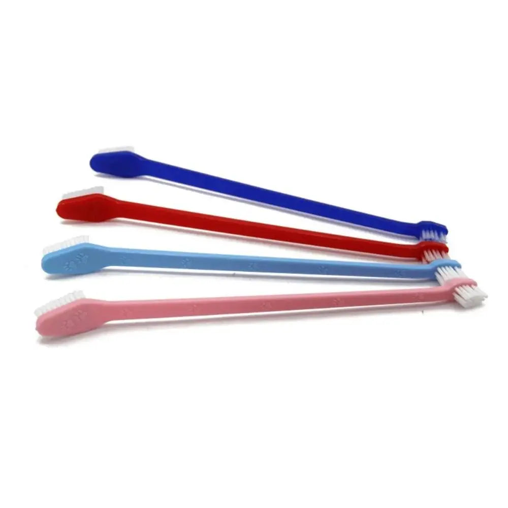 Double-Headed Dog Toothbrush – Soft Pet Finger Brush