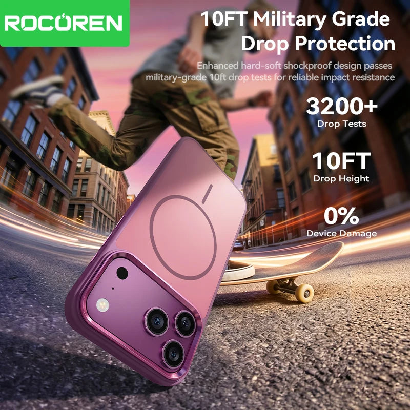 Rocoren Magnetic iPhone 18 17 Pro Case – Clear Anti-Yellow Magnetic Phone Case Nixie