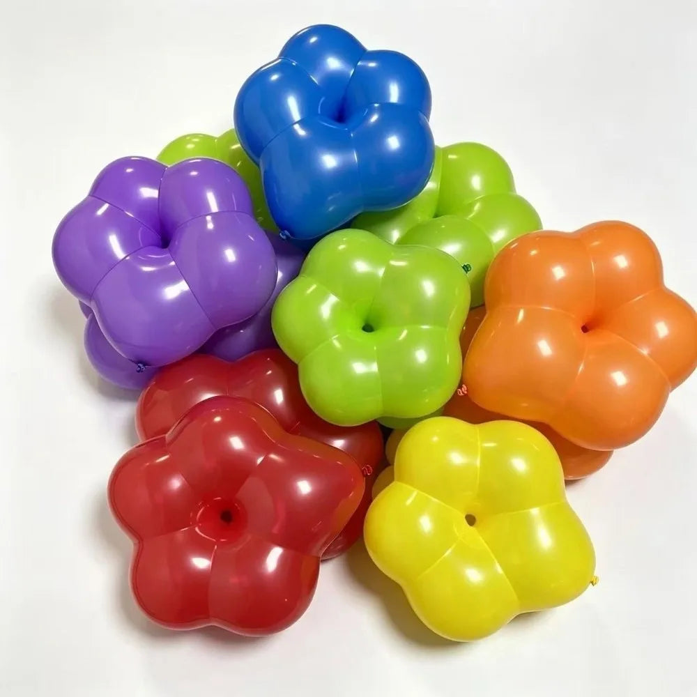 Latex Plum Blossom Balloons Mixed Color Floral 25/50 Pcs