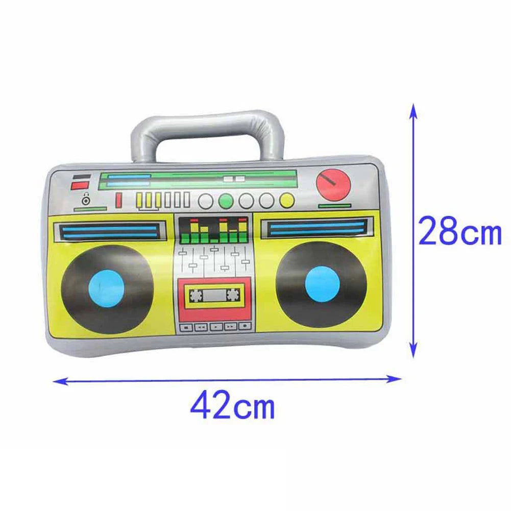 80s 90s Party Inflatable Boombox, Retro Phone & Gold Chains Inflatable Party Props Nixie