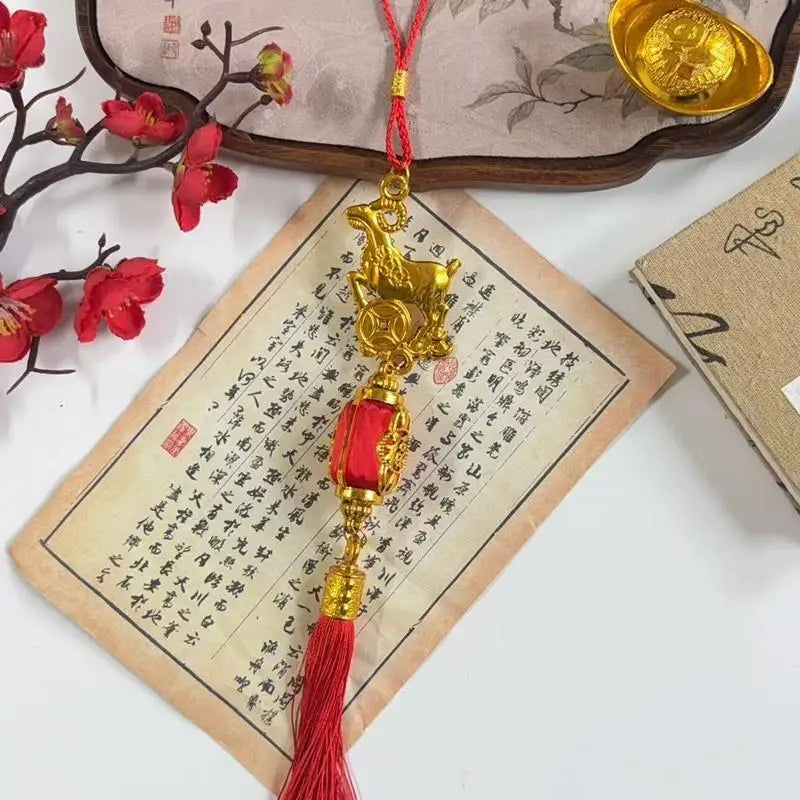 2027 Chinese New Year Goat Hanging Ornament Red Tassel Decor Festive Hanging Ornament Nixie A7