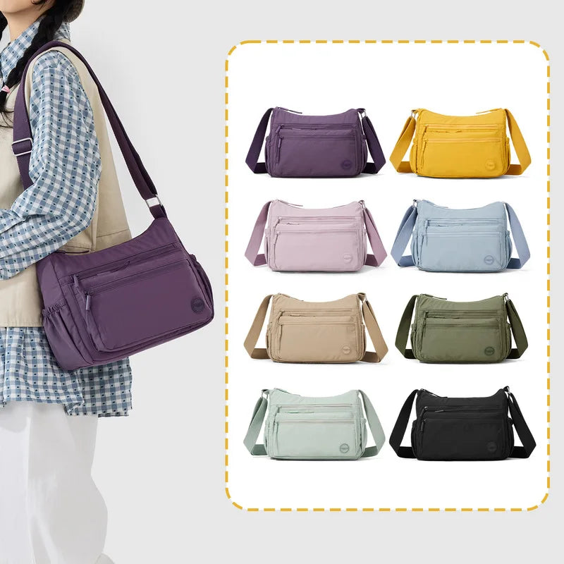 Nixie Oxford Canvas Crossbody Bag – Large Capacity Shoulder Bag Canvas Crossbody Bag Nixie