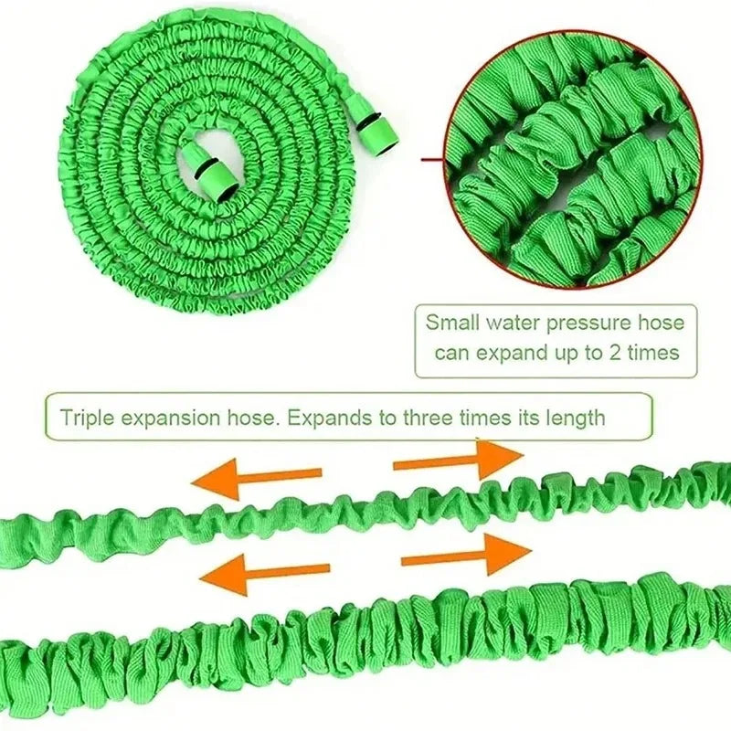 Expandable Garden Hose 25–200FT with High-Pressure Spray Gun Expandable Garden Hose Nixie