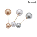 Pearl Double Head Safety Pin Brooch Collar Clip – 3/6/8 PCS Pearl Brooch Pins Nixie Style 8