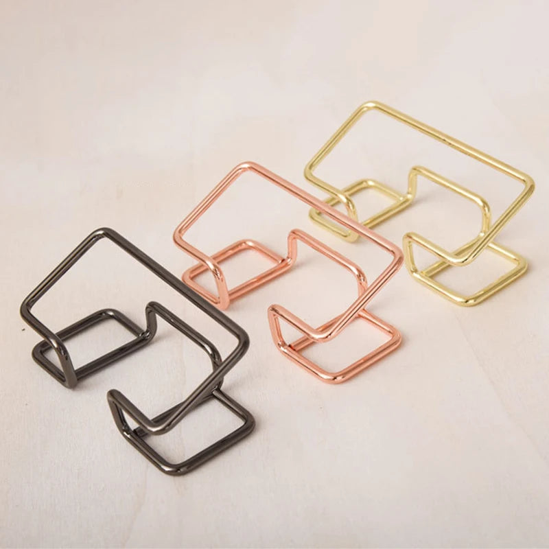 Metal Business Card Holder Desktop Stand | Holds 50 Cards Business Card Holder Nixie