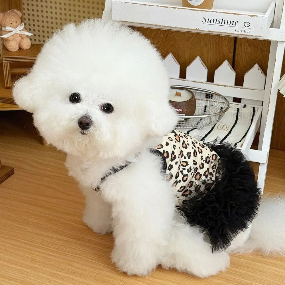 Leopard Print Pet Princess Dress for Small Dogs & Cats Pet Dress Nixie