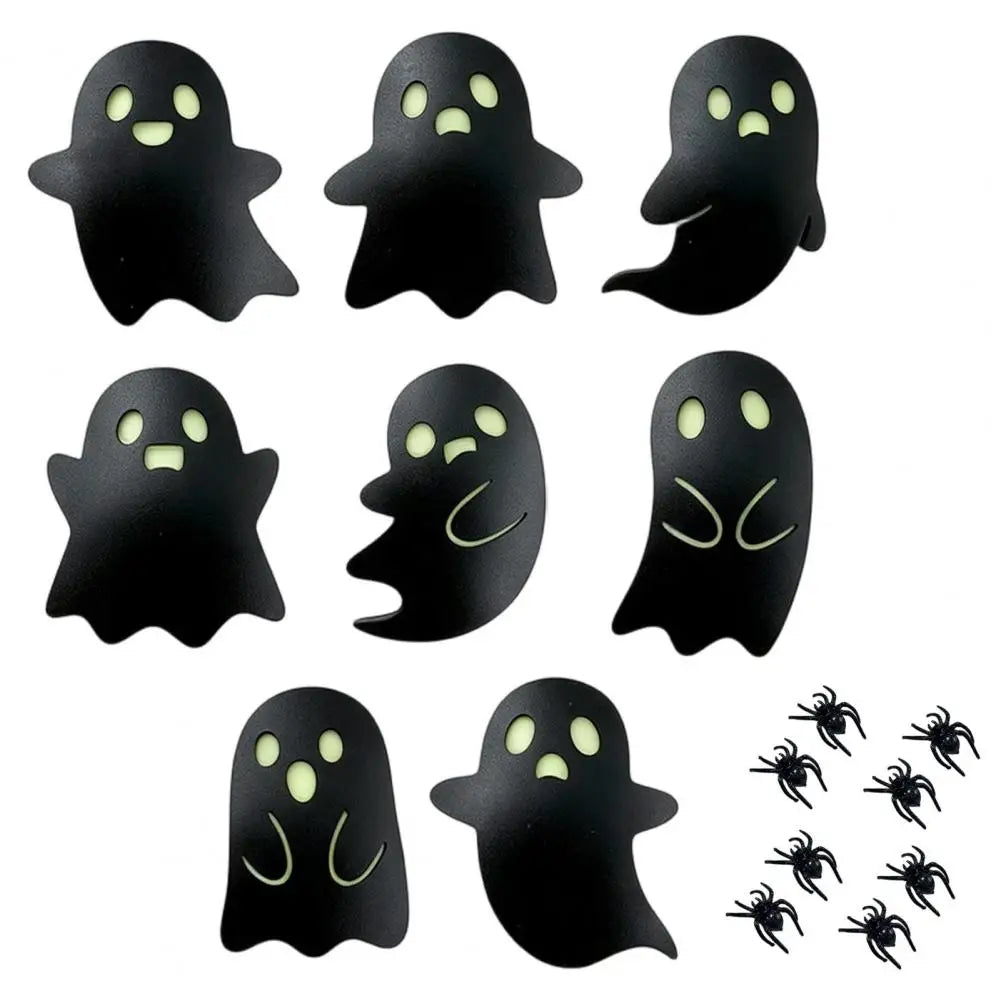 Halloween Glow-in-the-Dark Wooden Coasters – Anti-Slip Drink Mats