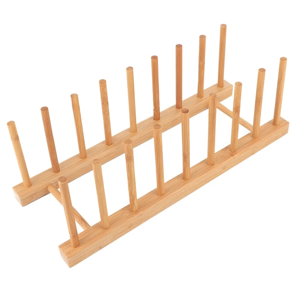 Bamboo Dish Drying Rack Multi-Layer Bowl & Plate Organizer Dish Drying Rack Nixie
