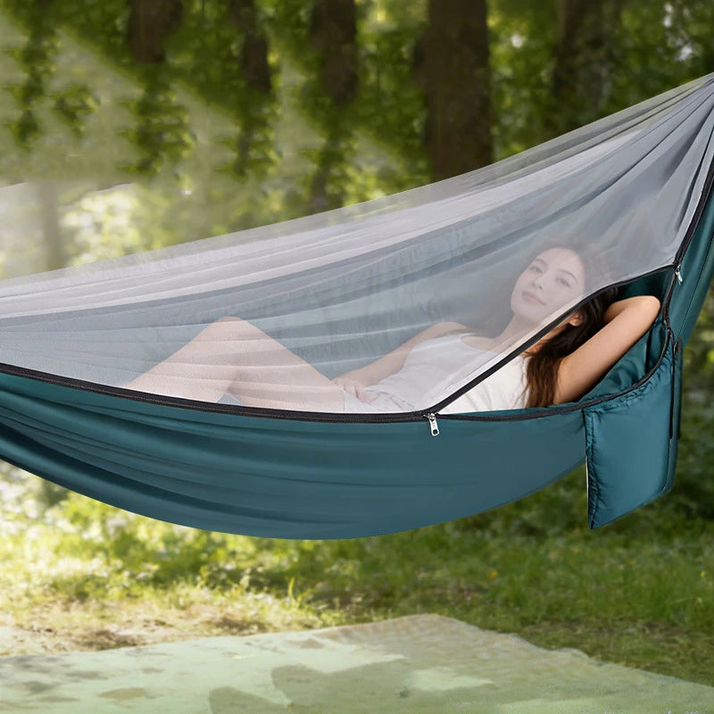 Camping Hammock with Mosquito Net – Tear-Resistant Parachute Camping Hammock Nixie