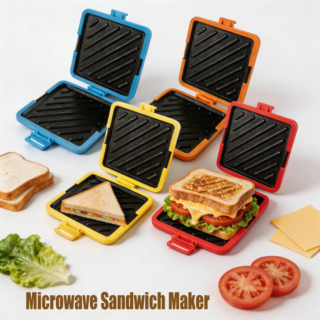 Nixie Microwave Sandwich Maker – Nonstick Crispy Toastie Microwave Sandwich Maker Nixie