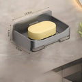 Wall-Mounted Soap Holder Box with Hook – No Drilling, ABS Soap Holder Nixie grey