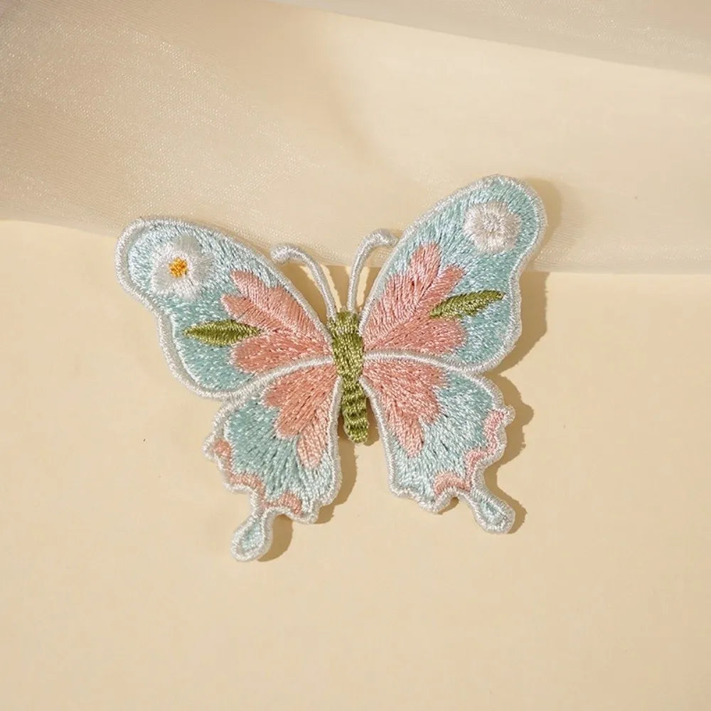 2Pcs 3D Butterfly Embroidery Iron-On Patches – Floral Applique Embroidery Iron-On Patch Nixie