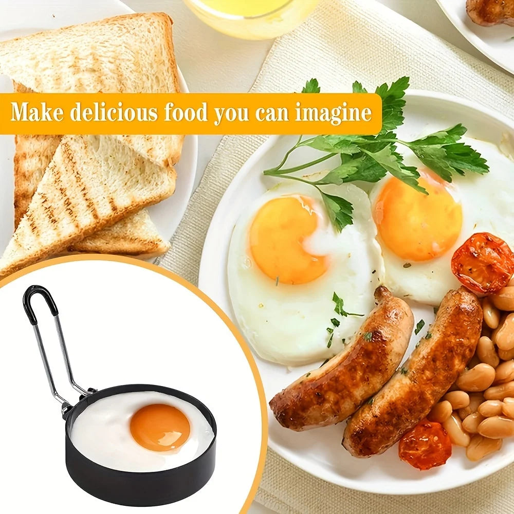 Stainless Steel Egg Rings with Silicone Handle | 1/2/3 Pack Egg Rings Nixie