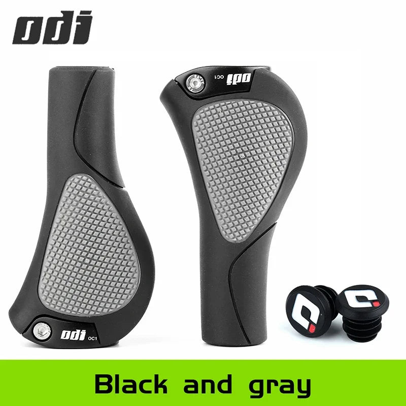 ODI OC1 Ergonomic MTB BMX Bike Handlebar Grips Anti-Slip Rubber Bike Handlebar Grips Nixie Black Grey