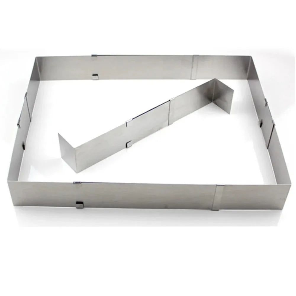 Adjustable Stainless Steel Square Cake Ring Mold for Mousse