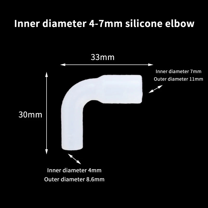 Silicone Elbow Pipe Connector for Garden & Aquarium Tubing Pipe Elbow Connector Nixie A1
