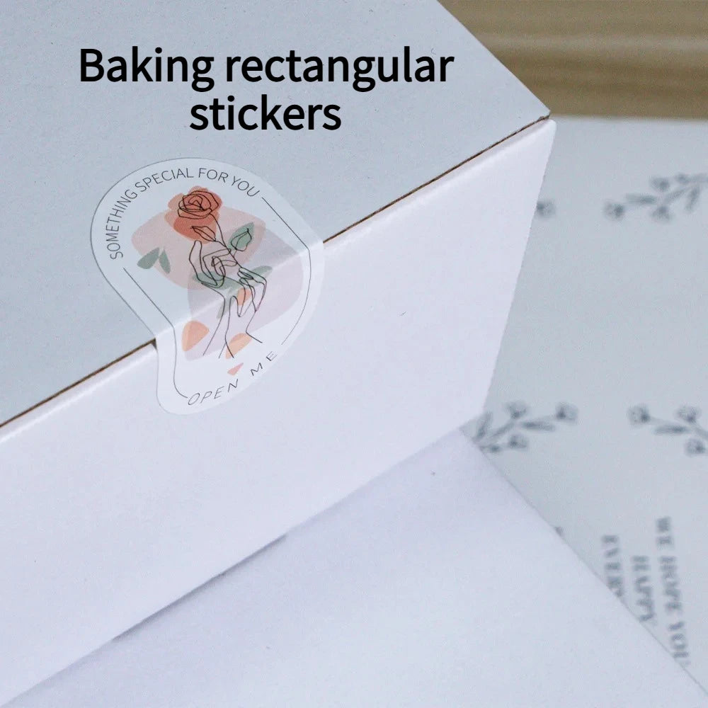 100pcs Rectangular Thank You Stickers for Gift Box & Packaging Packaging Stickers Nixie