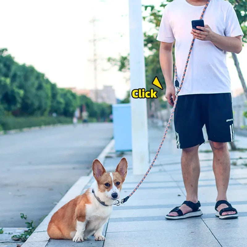 Reflective Double-Head Hands-Free Dog Training Leash – S/M/L Dog Training Leash Nixie