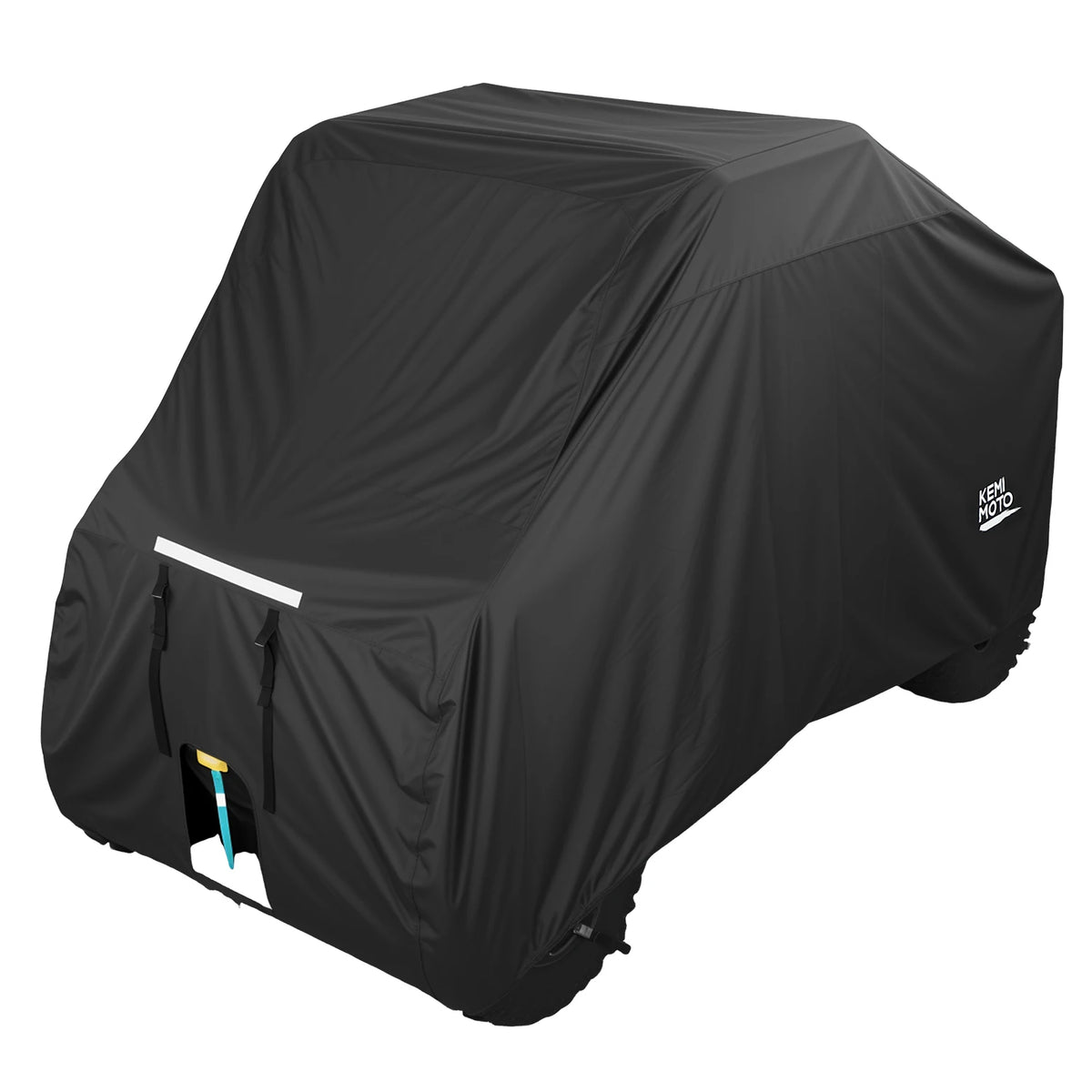 KEMIMOTO 2-Seat UTV Cover 600D Waterproof Trailerable Windproof UTV Trailerable Cover Nixie Black
