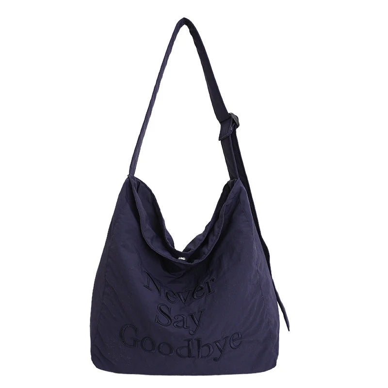 Korean Embroidered Nylon Tote Bag – Large Capacity Women's Bag Women's Tote Bag Nixie