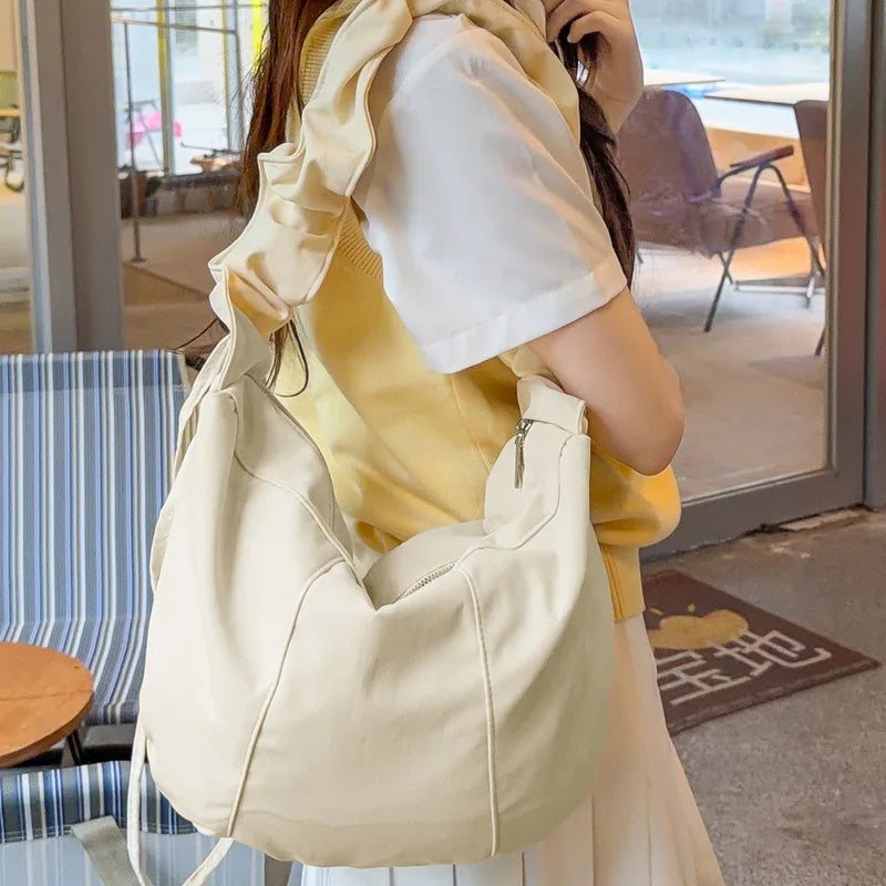 Women's Pleated Nylon Hobo Shoulder Bag – Large Capacity Tote Women's Shoulder Bag Nixie