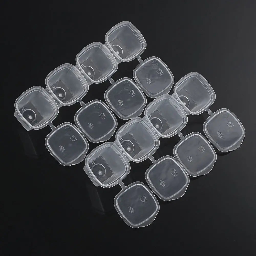 25Pcs Clear Hinged Lid Mini Containers – BPA-Free Sauce Cups Mini Food Containers Nixie