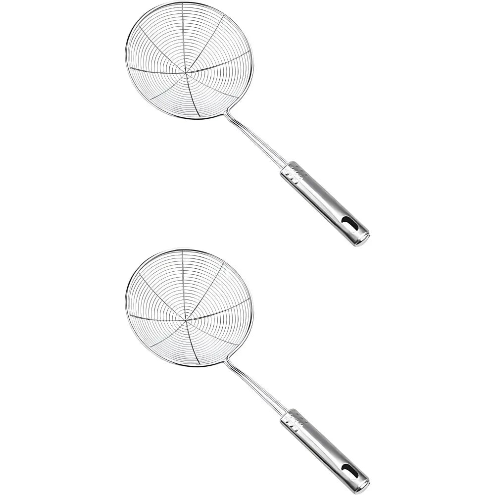 Stainless Steel Spider Strainer Skimmer Spoon for Frying & Cooking Kitchen Strainer Skimmer Nixie 2PCS