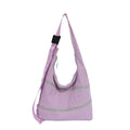 Minimalist Nylon Crossbody Bag Wide Strap – Nixie Sling Bag Crossbody Shoulder Bag Nixie BB-1473Light Purple