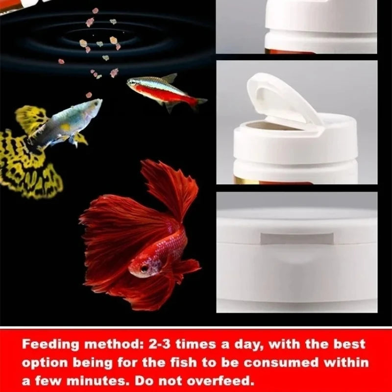 150ml Tropical Fish Food for Guppy & Lantern Fish | High Protein Aquarium Fish Food Nixie