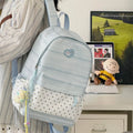 Korean Style Lightweight School Backpack for Girls 20-35L School Backpack Nixie Blue