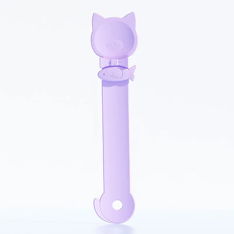 Cat Strip Feeder Spoon – Long Handle Lickable Wet Food Dispenser Cat Food Feeder Nixie PURPLE