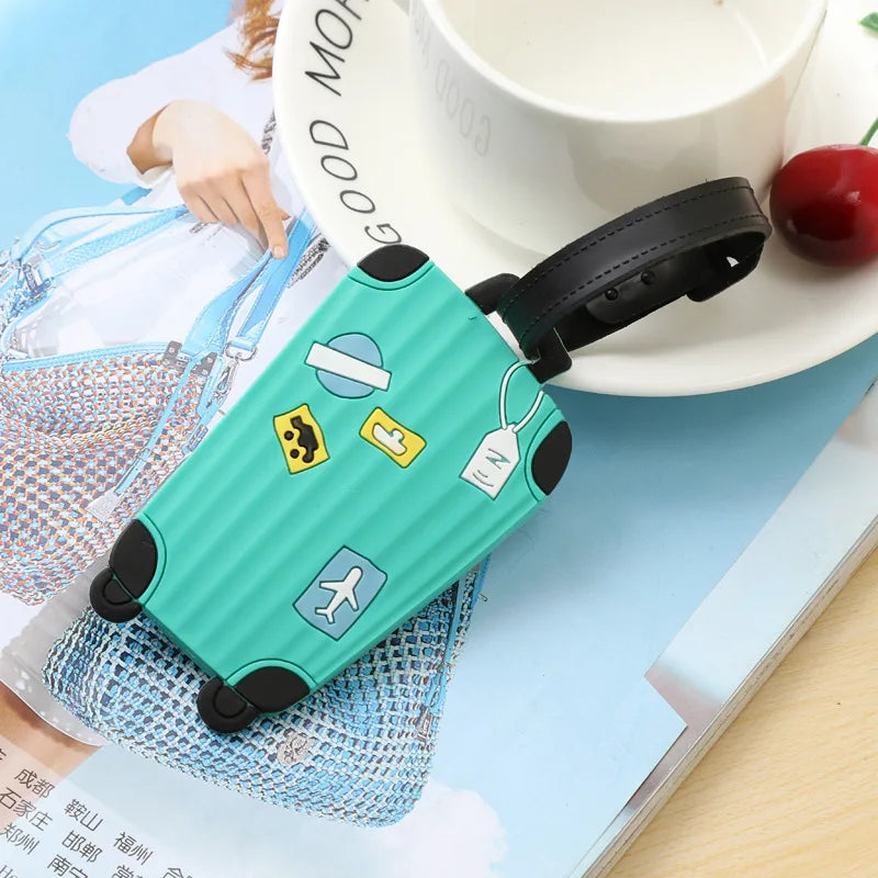 Silicone Luggage Tag – Colorful Suitcase ID Tag | Nixie Luggage Tag Nixie cyan