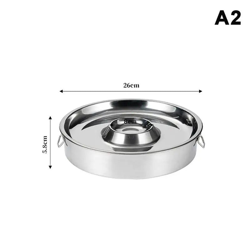 Stainless Steel Sashimi Ice Plate with Dipping Dish Sashimi Ice Serving Tray Nixie A2