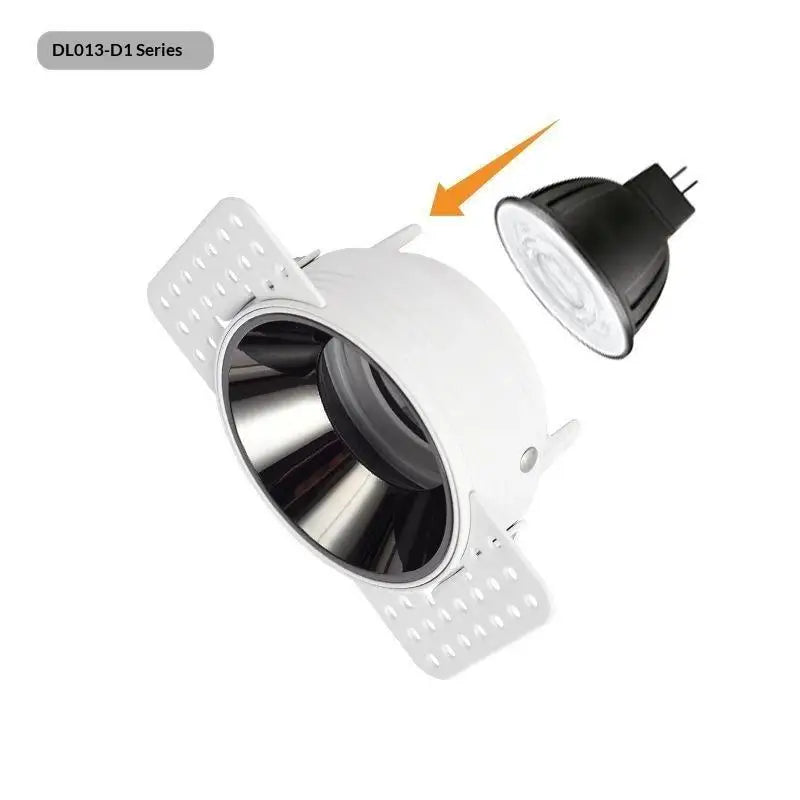 Trimless Recessed LED Downlight GU10 MR16 Anti-Glare Spotlight Recessed LED Downlight Nixie