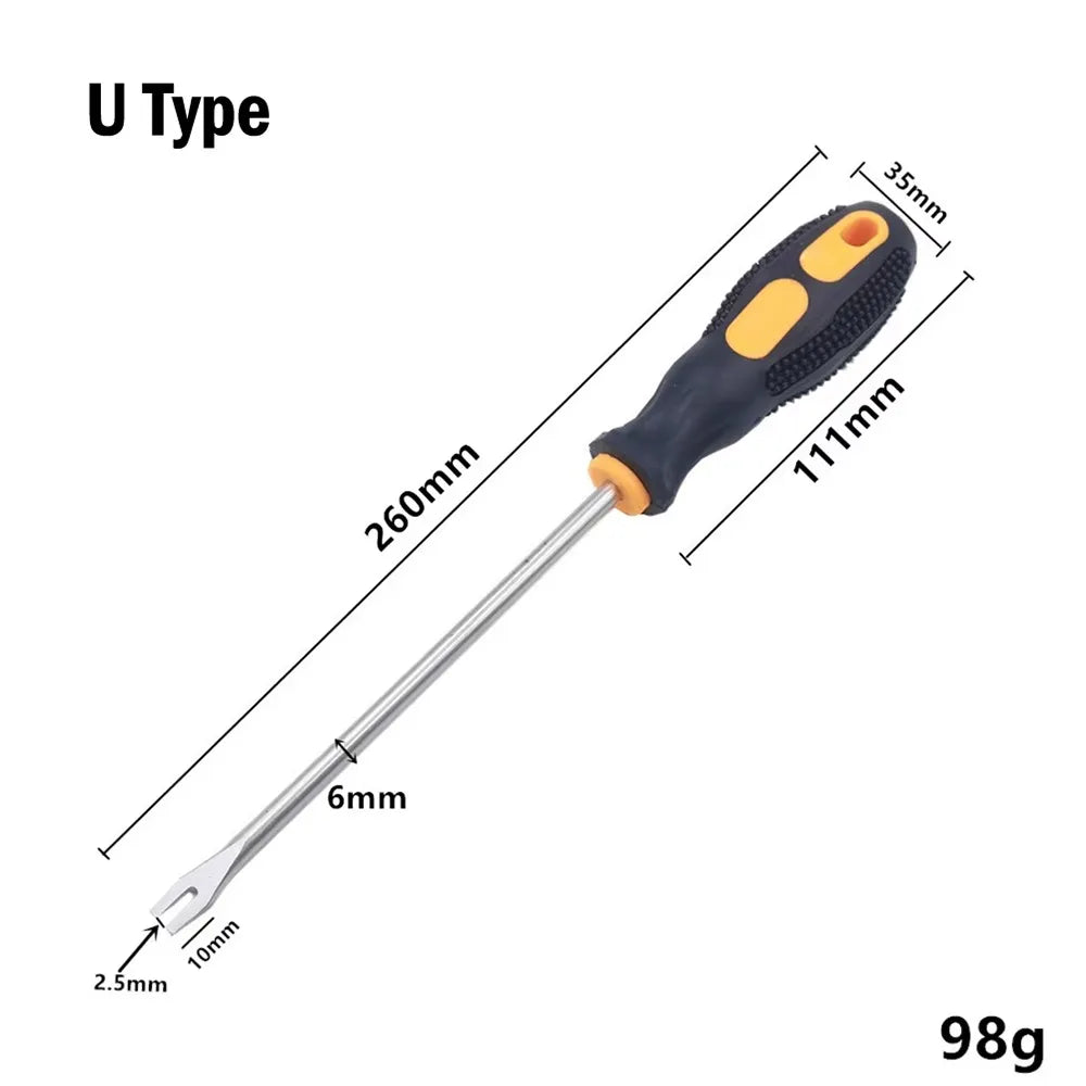 UV Type Nail Puller 260mm Chrome-Vanadium Steel Pry Tool Nail Puller Tool Nixie U Type