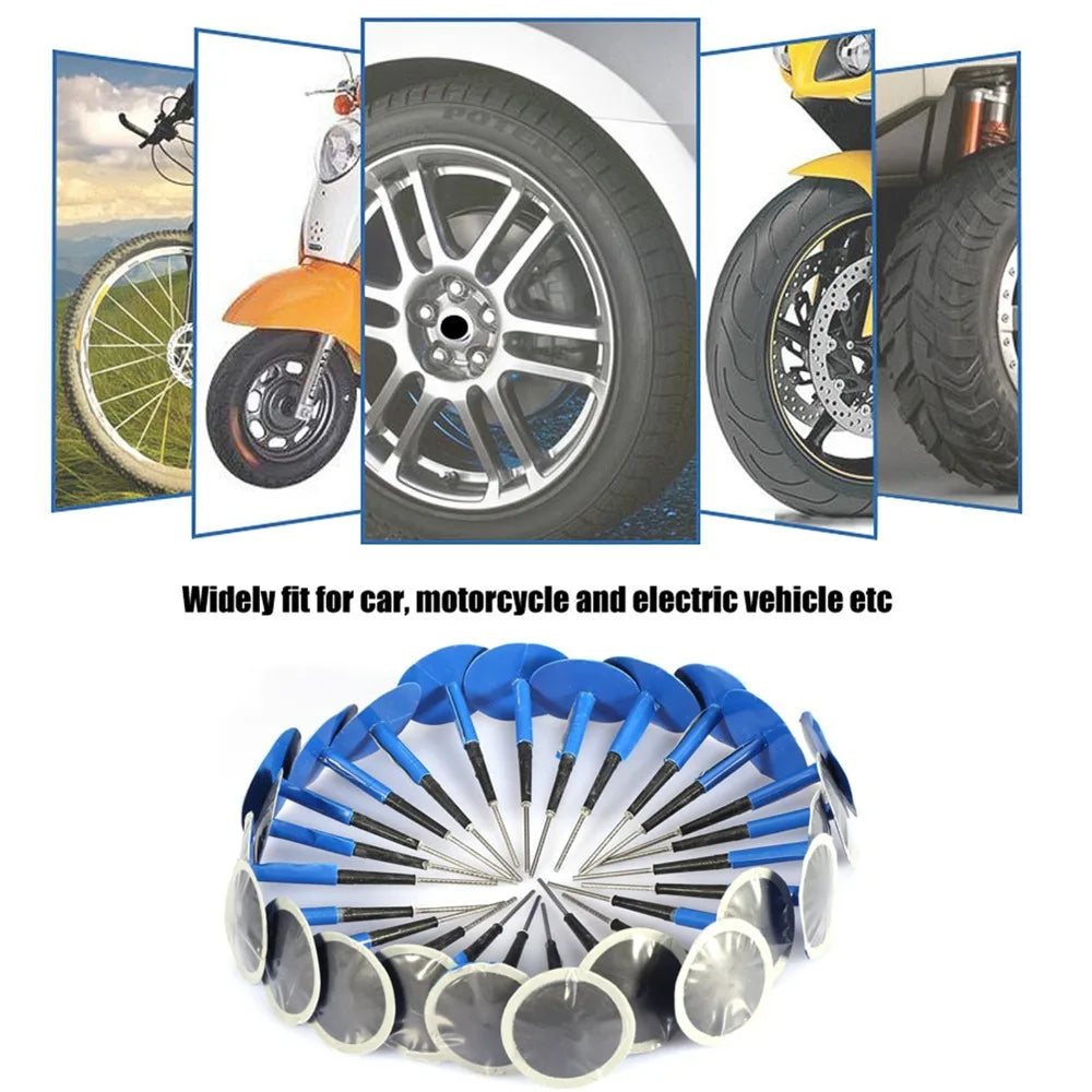 24PCS Tubeless Tire Repair Mushroom Plugs – 3 Sizes Universal Kit Tire Repair Kit Nixie
