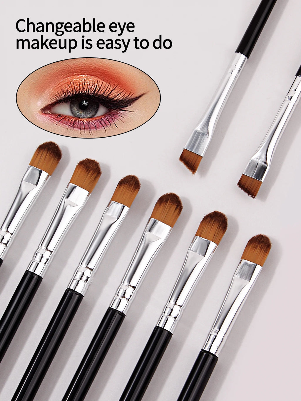 8-Piece Eye Makeup Brush Set – Eyeshadow, Liner & Brow Brushes Eye Makeup Brushes Nixie