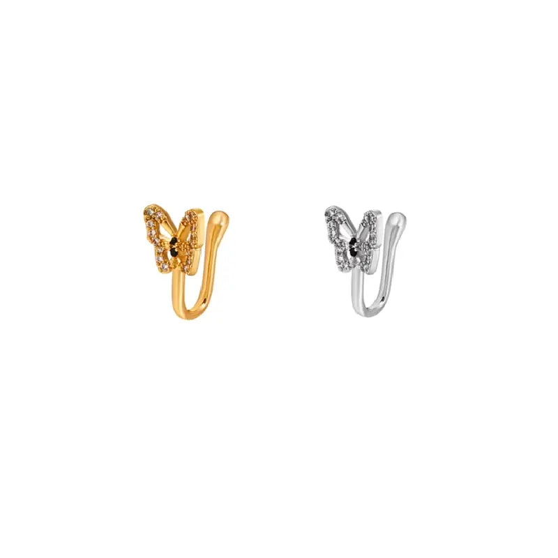 Clip-On U-Shaped Nose Stud No Piercing Zirconia | Nixie Clip-On Nose Stud Nixie
